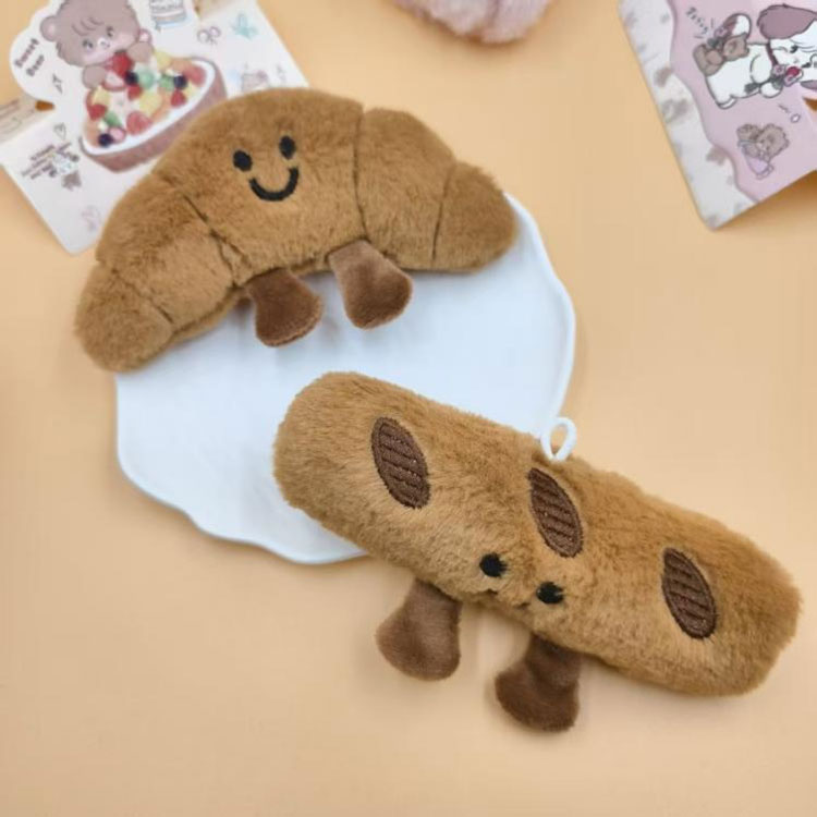 モコモコのパン型ハンギングキーホルダー